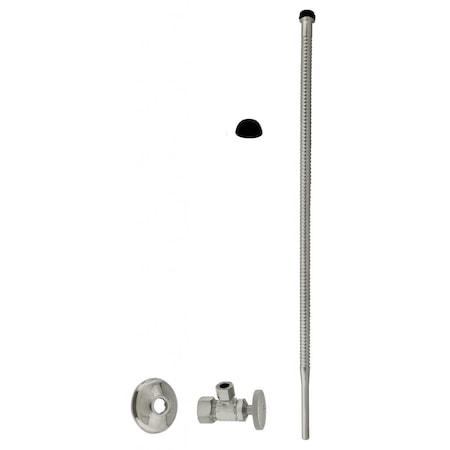 Westbrass Supply Kit, 5/8" OD x 3/8" OD x 20" Corrugated in Satin Nickel D105K20-07